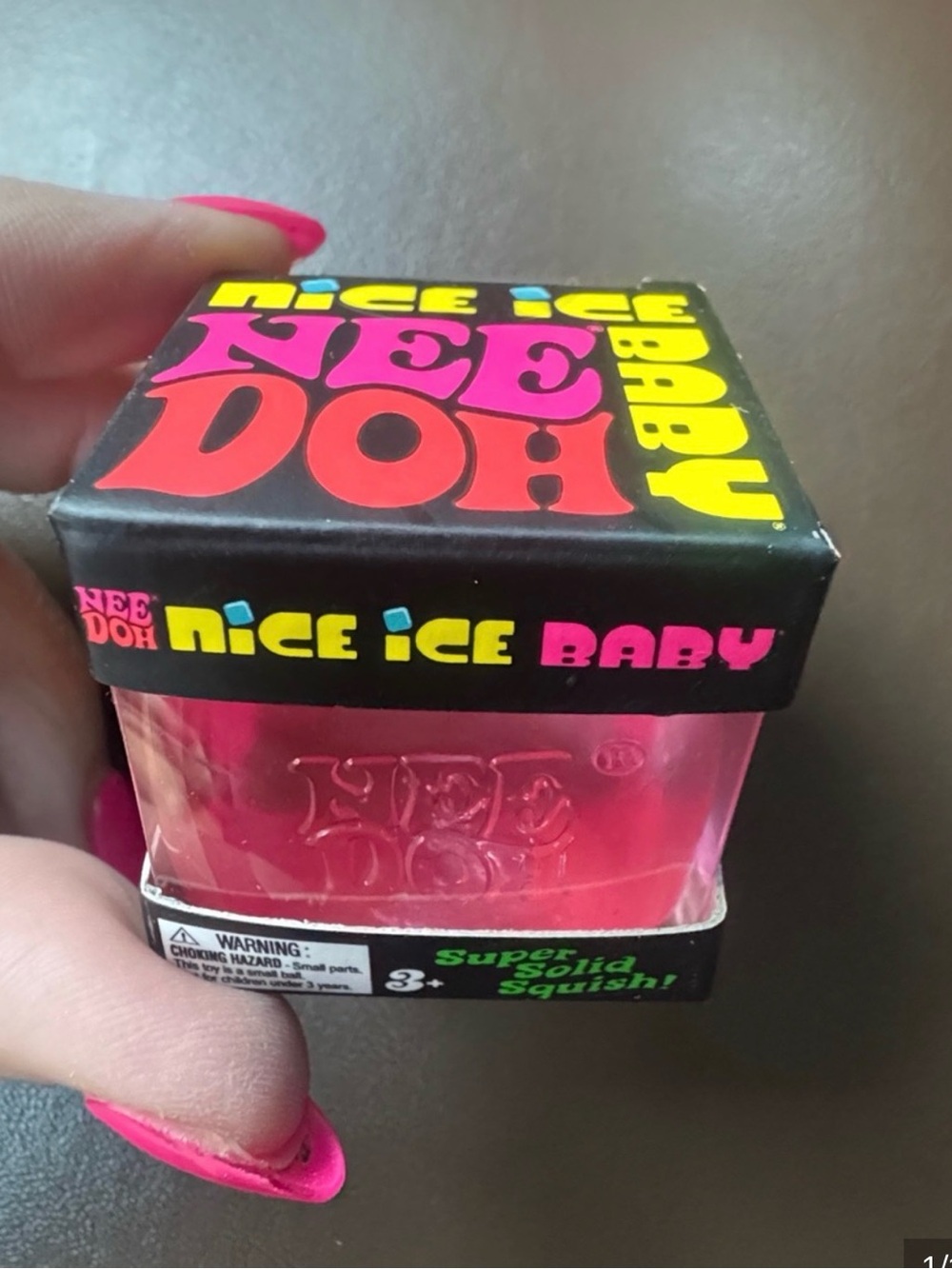 Nee Doh Nice Ice Baby Neon Pink Stress Ball